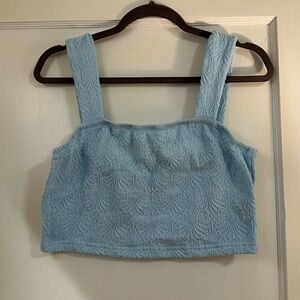 Light blue crop tank